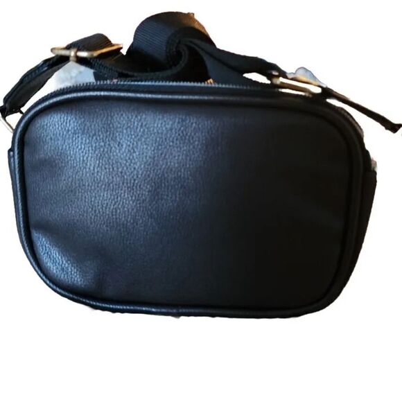 Icing Off White Sherpa  Brown Camera Style Crossbody Bag, NWT small - Picture 2 of 3